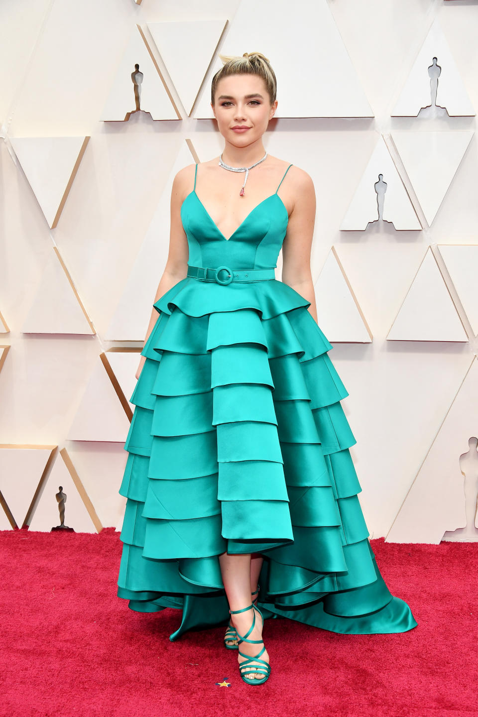 HOLLYWOOD, CALIFORNIA - FEBRUARY 09: Florence Pugh attends the 92nd Annual Academy Awards at Hollywood and Highland on February 09, 2020 in Hollywood, California. (Photo by Amy Sussman/Getty Images)