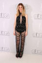 <p>Model Brooklyn Decker wears a sheer-pant jumpsuit at the 20th Costume Designers Guild Awards in February 2018. (Photo: Getty Images) </p>