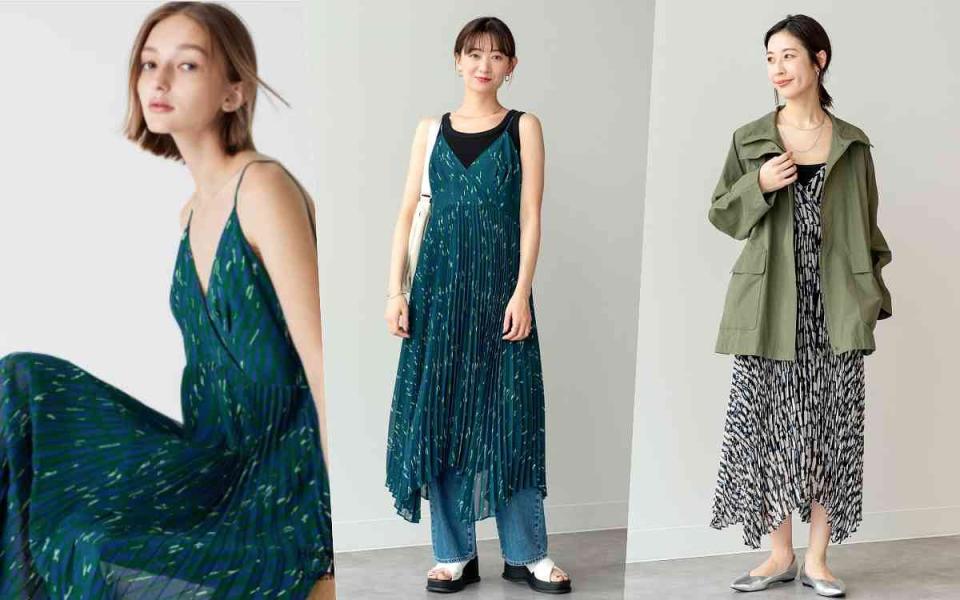 UNIQLO 女裝 細褶細肩帶洋裝 466279 NT$1,490 圖片來源：UNIQLO