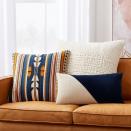 <p><strong>West Elm</strong></p><p>westelm.com</p><p><strong>$141.50</strong></p><p>Bring a bit of the southwest to your favorite couples' dwelling. These vibrant pillows scream both radiance and casual, just what you want atop a couch, favorite chair, or next to the fireplace.</p>