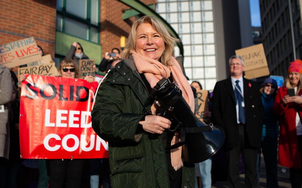 Pat Cullen, the general secretary of the Royal College of Nursing, - ADAM VAUGHAN/EPA-EFE/Shutterstock