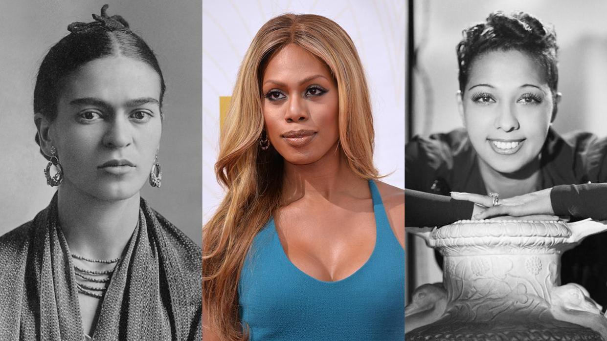 Frida Kahlo, Laverne Cox, Josephine Baker