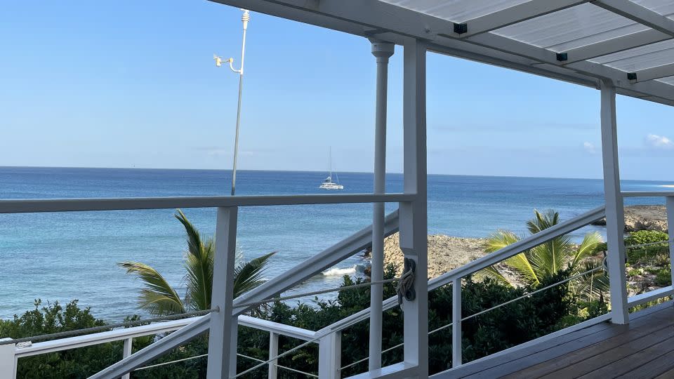 The Slezyckis love watching the sunrise from their waterfront home in the Bahamas. - Norvell Slezycki