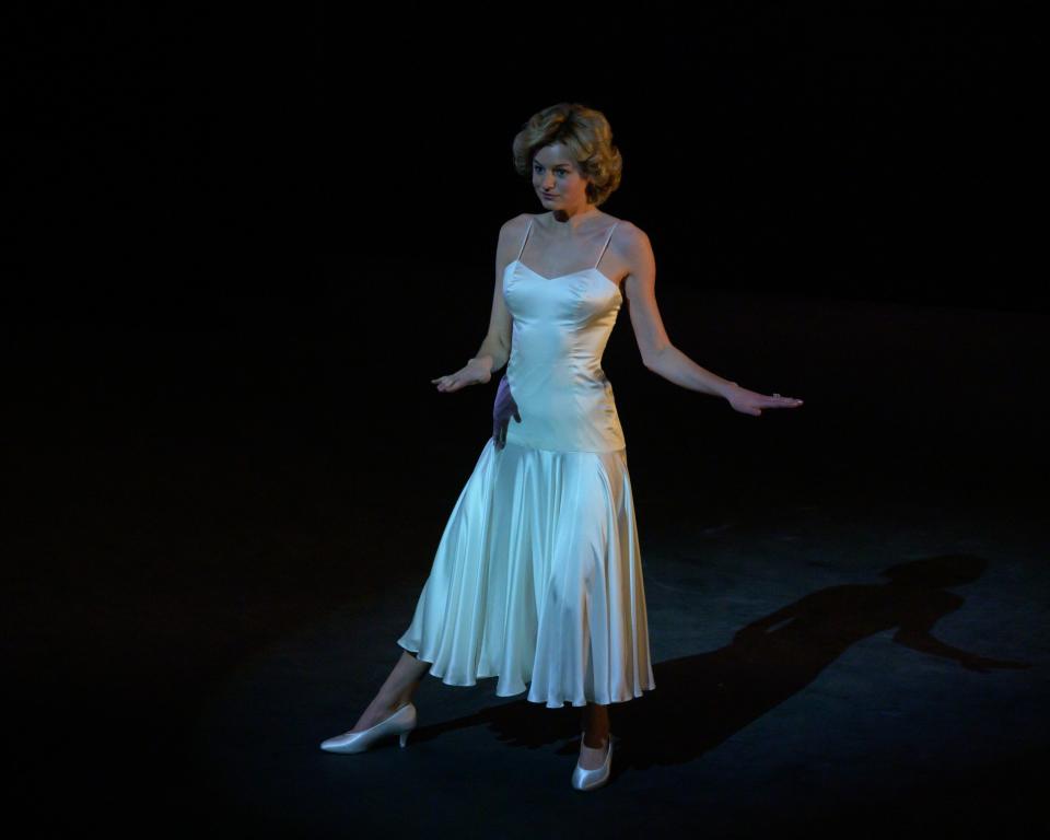 Emma Corrin's Princess Diana performs with Wayne Sleep in The Crown - Alex Bailey