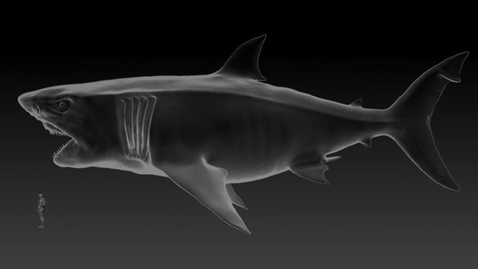 MEGALADON BPR Render, of background. 3d rendering