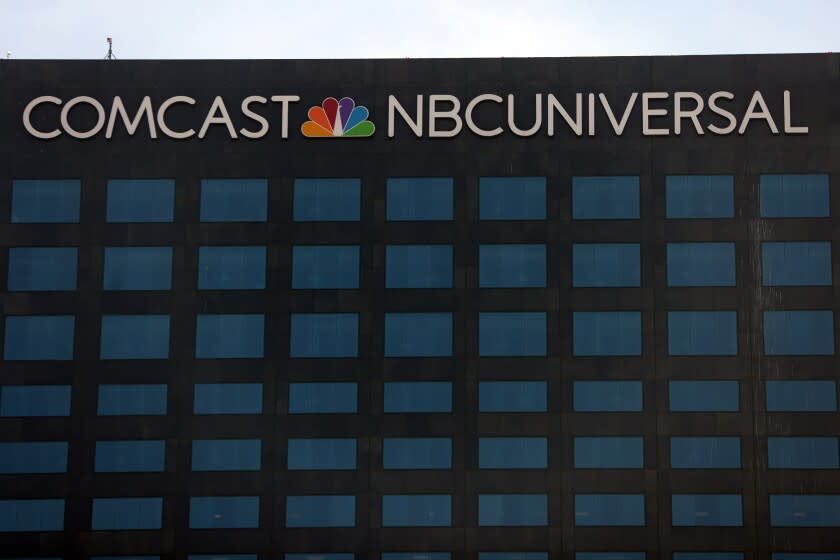 LOS ANGELES, CA - JUNE 02: The Comcast/NBC Universal building also known as the UCP10 is seen in Universal City on Wednesday, June 2, 2021 in Los Angeles, CA. This is their corporate headquarters building. (Dania Maxwell / Los Angeles Times)