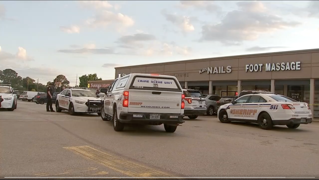 <p>Police cars outside Katy Nails in Houston, Texas</p> (ABC13)