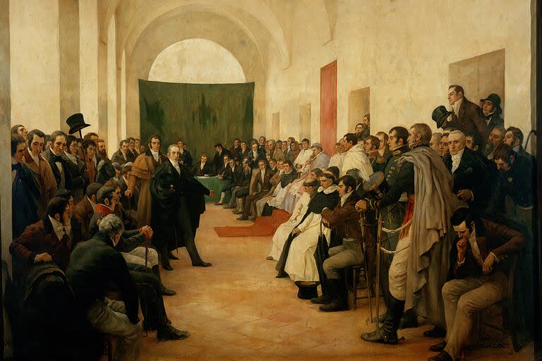 "El Cabildo Abierto del 22 de Mayo de 1810" El óleo del artista chileno Pedro Subercaseaux