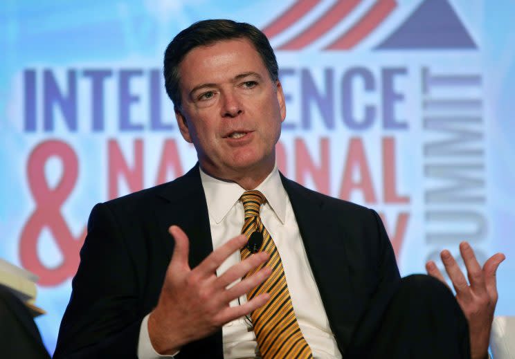 FBI Director James Comey participates in a session at the Intelligence and National Security Summit in Washington Sept. 8. (Photo: Gary Cameron/Reuters)