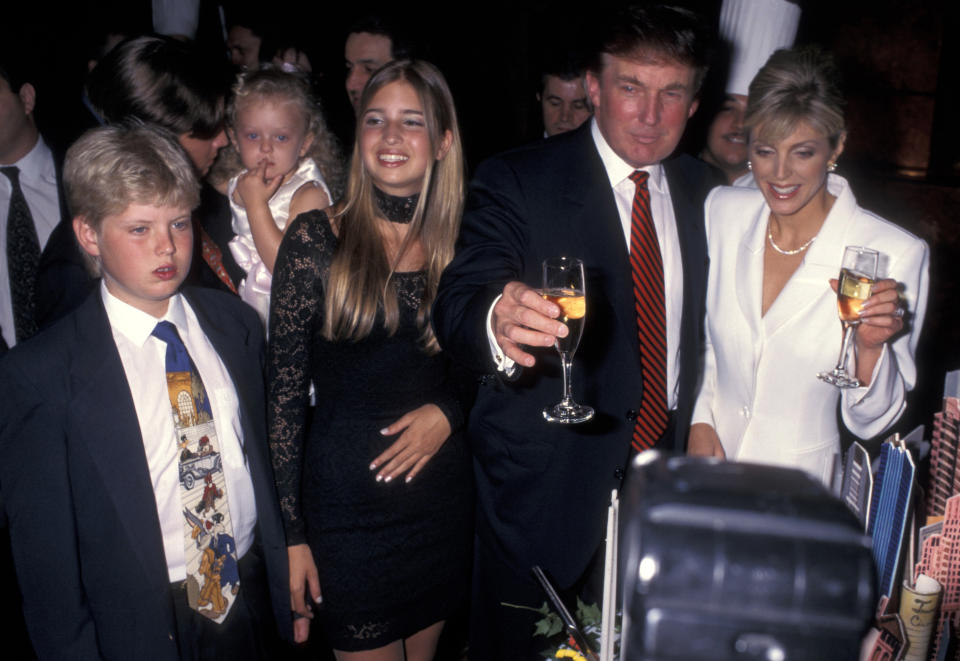 Image of Ivanka Trump teenager with family, Donal trump, Eric Trump