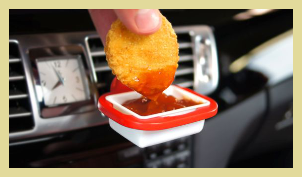 Car Sauce Dip Holder For Fries Fast Food