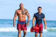 <p>With a cast of proven comic heavyweights — including Dwayne Johnson and, yes, Zac Efron (have you seen <i>Neighbors</i>? The dude is funny!) — <i>Baywatch </i>should have kept audiences in stitches all summer long. But the laughs were few and far between as the movie struggled to make up its mind about whether it wanted to skewer or imitate its laughable source material, David Hasselhoff’s cheesy TV series. We almost want <a rel="nofollow noopener" href="http://variety.com/2017/film/news/baywatch-movie-sequel-franchise-producer-beau-flynn-interview-1202444994/" target="_blank" data-ylk="slk:those sequel rumors;elm:context_link;itc:0;sec:content-canvas" class="link ">those sequel rumors</a> to be true, if only so that Johnson & Co. can get it right next time. We said <em>almost</em>! — E.A. (Photo: Paramount) </p>