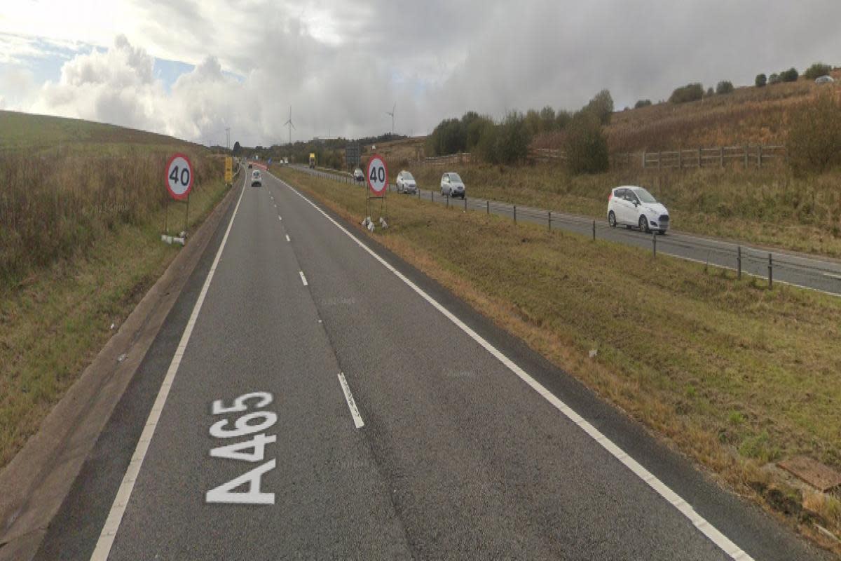 Two horses died in a crash with a car on the A465 Heads of the Valleys Road this morning <i>(Image: Google)</i>