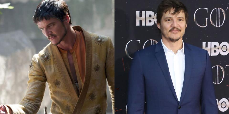 <p>From left: Pascal as Oberyn Martell in Season 4; Pascal at the <em>GoT</em> Season 8 premiere on April 3, 2019. </p>
