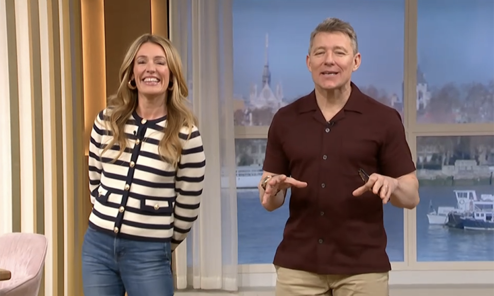 Cat Deeley and Ben Shephard pictured presenting This Morning