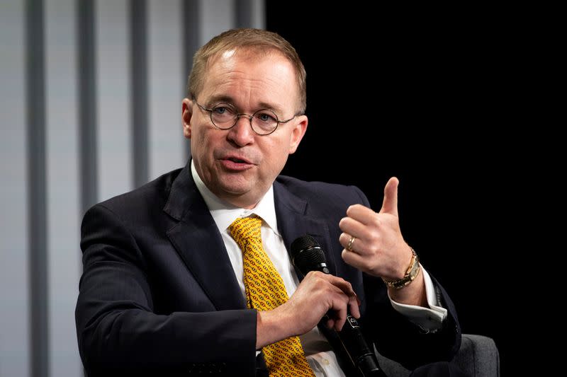 Acting White House Chief of Staff Mick Mulvaney speaks during the Wall Street Journal CEO Council