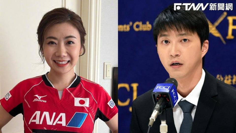 江宏傑（右）、福原愛（左）2年前正式離婚後撕破臉。（圖／福原愛微博、AP美聯社）