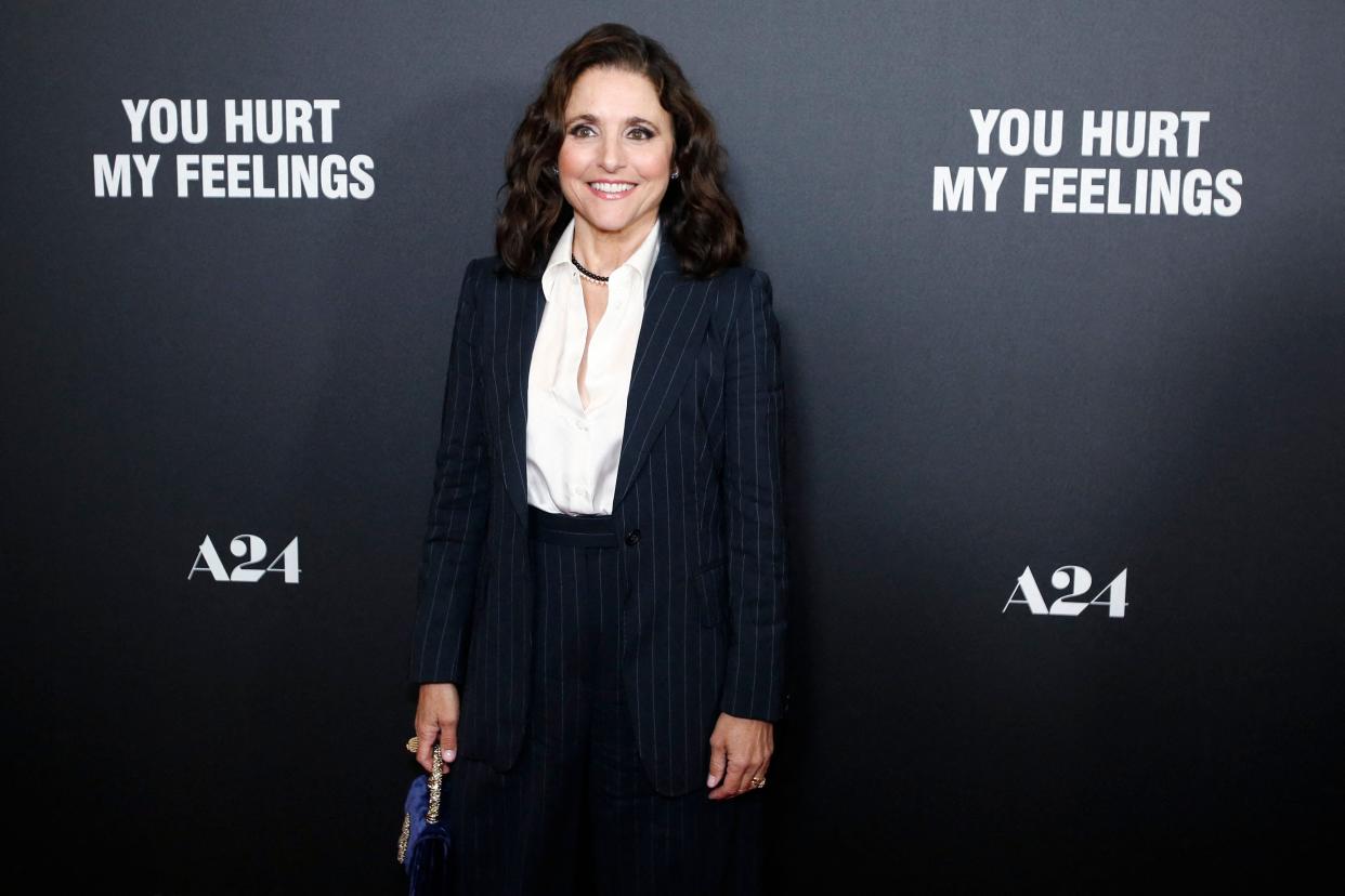 Julia Louis-Dreyfus walks the red carpet at a New York screening of "You Hurt My Feelings" earlier this month.