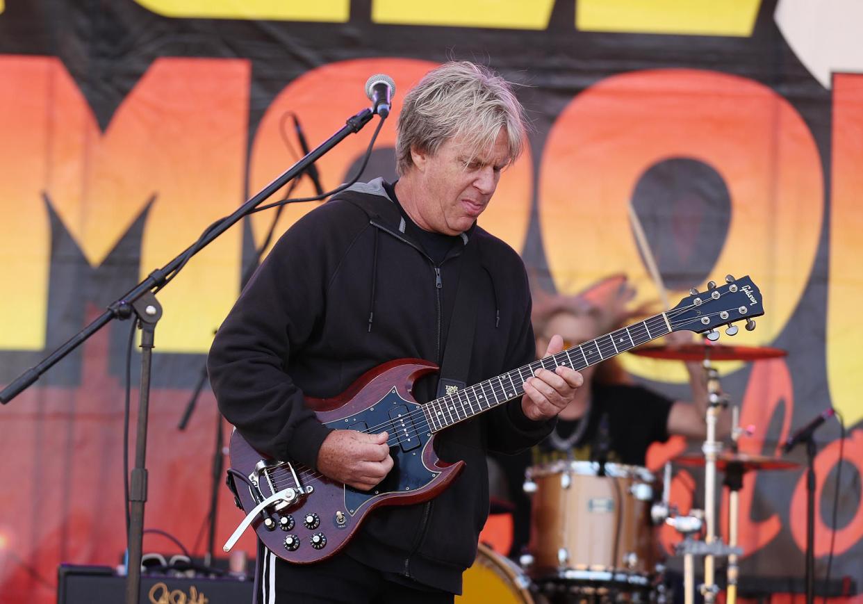 Live music is played during Bike Week in Daytona Beach on Monday, March 8, 2021. (Stephen M. Dowell/Orlando Sentinel)