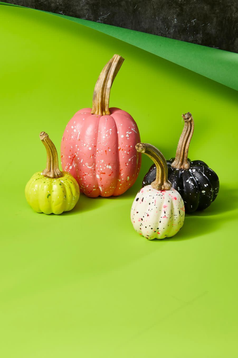 <p>The perfect Halloween craft is one that's just as festive on October 31 as it is come Thanksgiving (that way, you can make the craft on one holiday and use it as a decoration on the next). Fortunately, there are a ton of crafts that fall into this category, such as these paint-splattered pumpkins. Simply paint pumpkins a solid color and then splatter a different color over it using a toothbrush.</p><p><strong>RELATED:</strong> <a href="https://www.goodhousekeeping.com/home/craft-ideas/how-to/g2257/creative-fall-craft-ideas/" rel="nofollow noopener" target="_blank" data-ylk="slk:64 Easy Fall Crafts That Celebrate All Autumn Has to Offer;elm:context_link;itc:0;sec:content-canvas" class="link ">64 Easy Fall Crafts That Celebrate All Autumn Has to Offer</a></p>