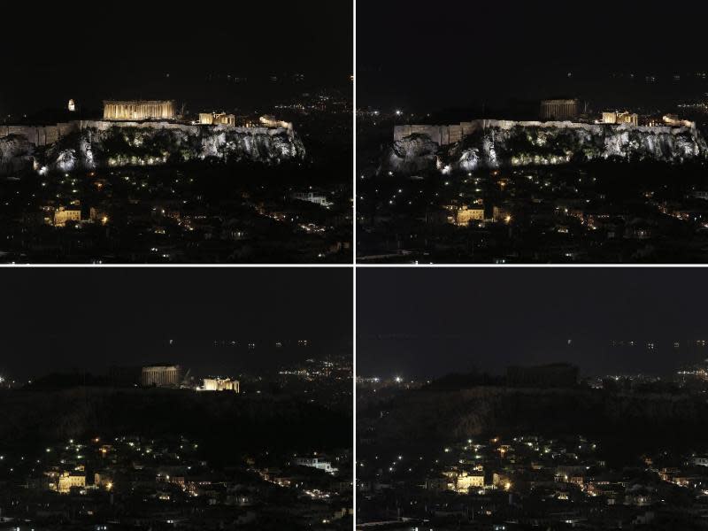 Auf der Akropolis gehen die Lichter aus. Foto: Yannis Kolesidis