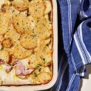 <p>Cheesy <a href="https://www.delish.com/holiday-recipes/thanksgiving/g3547/scalloped-potatoes/" rel="nofollow noopener" target="_blank" data-ylk="slk:scalloped potatoes;elm:context_link;itc:0;sec:content-canvas" class="link ">scalloped potatoes</a> meet salty <a href="https://www.delish.com/cooking/recipe-ideas/recipes/a58445/best-ham-glaze-recipe/" rel="nofollow noopener" target="_blank" data-ylk="slk:baked ham;elm:context_link;itc:0;sec:content-canvas" class="link ">baked ham</a> for a wonderful side dish. Hot tip: Use <a href="https://www.delish.com/holiday-recipes/christmas/g3094/leftover-ham/" rel="nofollow noopener" target="_blank" data-ylk="slk:leftover ham;elm:context_link;itc:0;sec:content-canvas" class="link ">leftover ham</a> from dinner and make this for <a href="https://www.delish.com/cooking/recipe-ideas/g41739607/christmas-brunch-recipes/" rel="nofollow noopener" target="_blank" data-ylk="slk:Christmas brunch;elm:context_link;itc:0;sec:content-canvas" class="link ">Christmas brunch</a> the next morning.</p><p>Get the <strong><a href="https://www.delish.com/cooking/recipe-ideas/a31738926/scalloped-potatoes-and-ham-recipe/" rel="nofollow noopener" target="_blank" data-ylk="slk:Scalloped Potatoes & Ham recipe;elm:context_link;itc:0;sec:content-canvas" class="link ">Scalloped Potatoes & Ham recipe</a>.</strong></p>