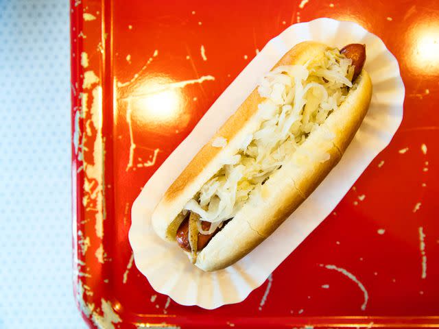 A classic New York–style dog from Papaya King.