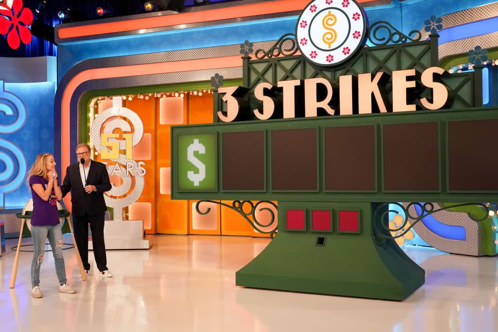 los angeles august 10 coverage of the cbs original daytime series the price is right, scheduled to air on the cbs television network pictured drew carey photo by sonja flemmingcbs via getty images