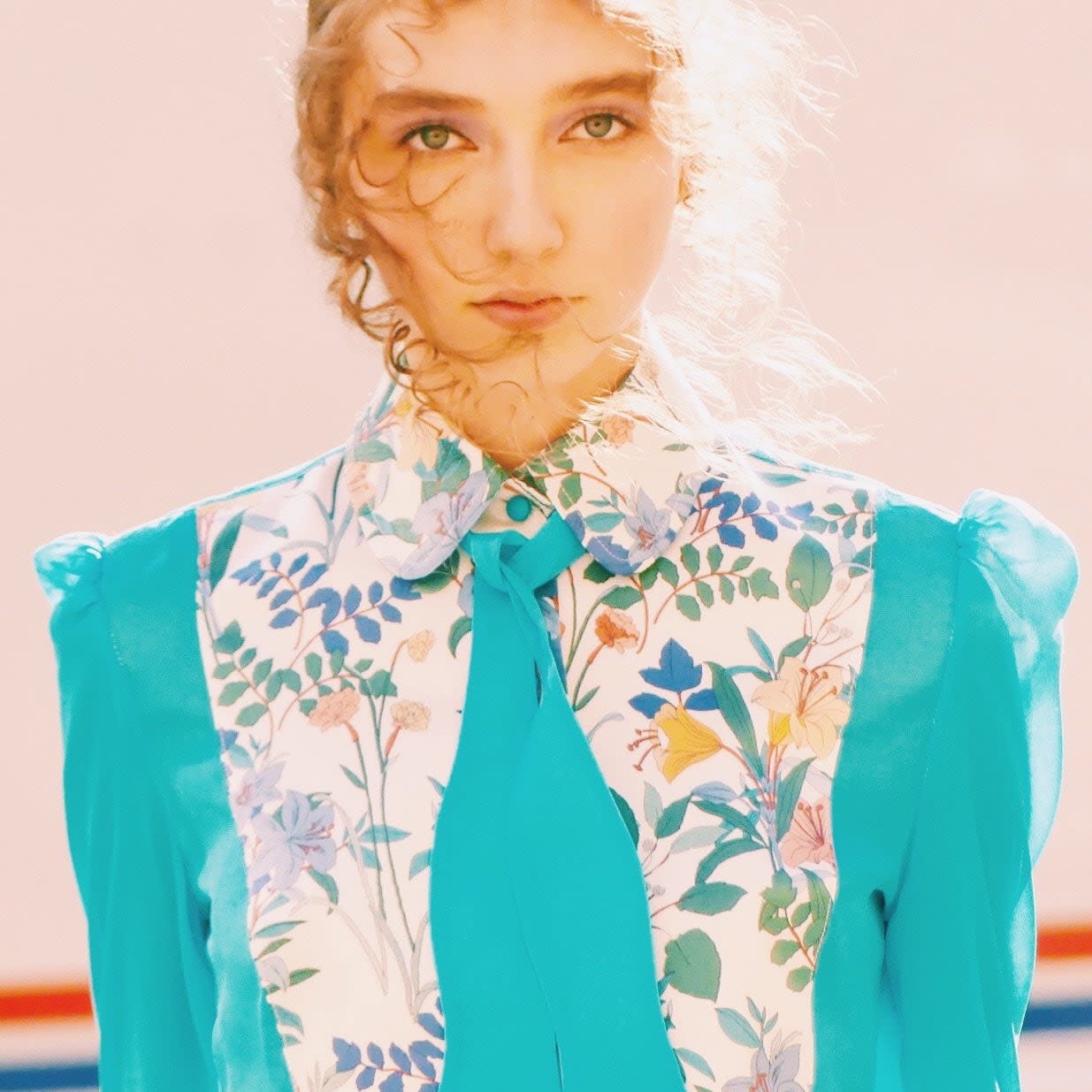  Edeltrud Hofmann's floral pussy-bow blouse - Copyright 2018. All rights reserved.