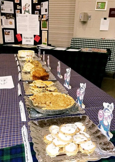 Entries are ready for judging (and eating) at the Celtic Bake Off in 2019. The event is back this year as part of the Wisconsin Highland Games.