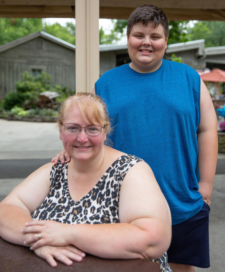 Image: Kimberly Gadd with her son Wesley, 11. (Jessica Tezak / for NBC News)