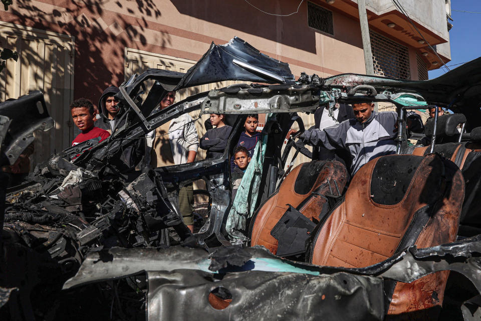 Hamza's father Wael al-Dahdouh is Al Jazeera's bureau chief in the Gaza Strip, and was also recently wounded in a strike. His wife and two children were killed by a separate Israeli strike in the initial weeks of the war. Thuria had worked with AFP since 2019.  (AFP - Getty Images)