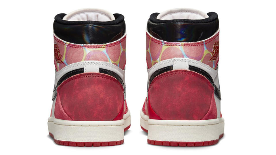 The heel’s view of the Air Jordan 1 High “Next Chapter.”