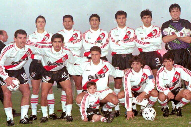 Una foto de los jugadores estrella del River de la década de 1990