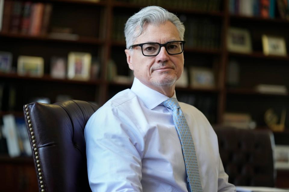 Judge Juan Merchan in his chambers in New York (AP)