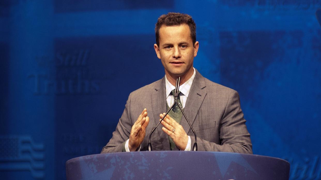 Mandatory Credit: Photo by Patsy Lynch/Shutterstock (1608137c)Kirk CameronConservative Political Action Committee annual convention in Washington, DC, America - 09 Feb 2012Actor Kirk Cameron addresses a gathering of conservative Republicans.
