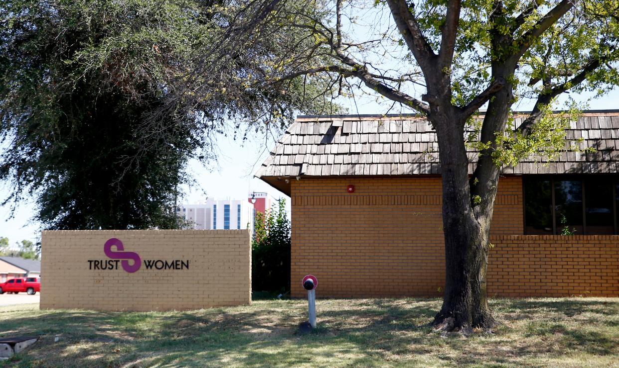 The Trust Women facility in Oklahoma City is pictured in 2021. The facility stopped providing abortion services after the state's ban went into effect.