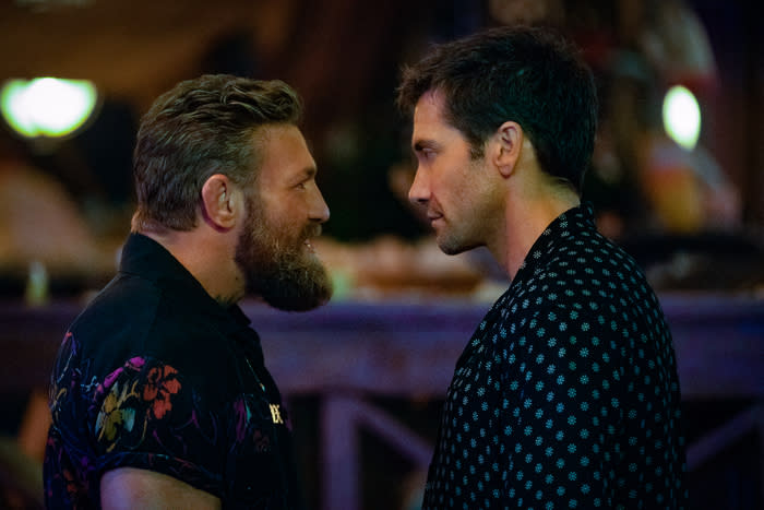 Jake Gyllenhaal and Conor McGregor star in Road House (Laura Radford/Prime Video)