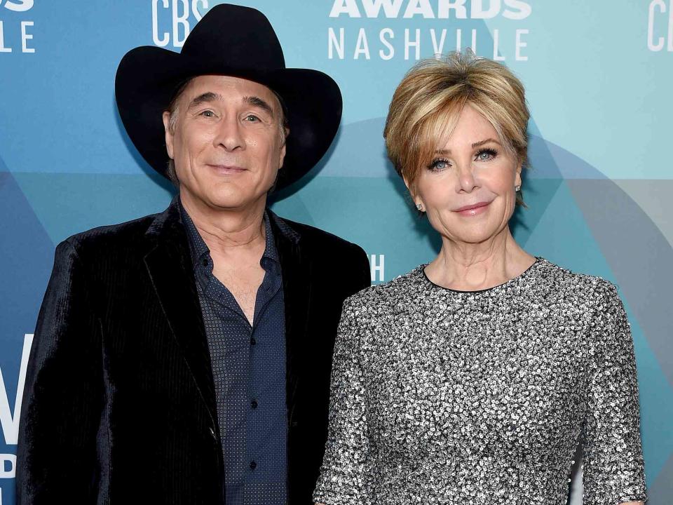 <p>John Shearer/ACMA2020/Getty</p> Clint Black and Lisa Hartman Black attend the 55th Academy of Country Music Awards on September 16, 2020 in Nashville, Tennessee.