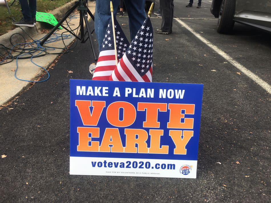 Loudoun County government and civic leaders joined residents Saturday in Sterling to encourage voting in the 2020 election. (Mark Hand/Patch)