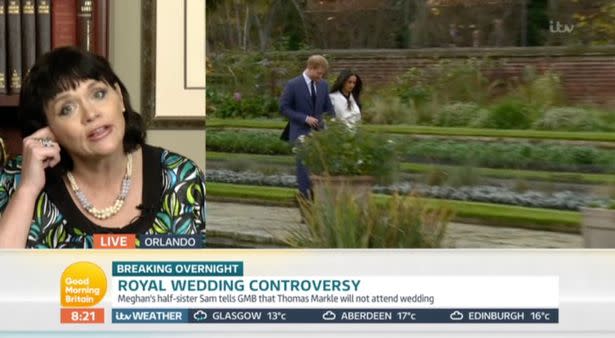 Sam Markle appeared on GMB to speak about her sister. (ITV)