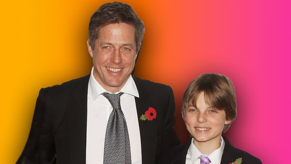 Hugh Grant and Damian Hurley