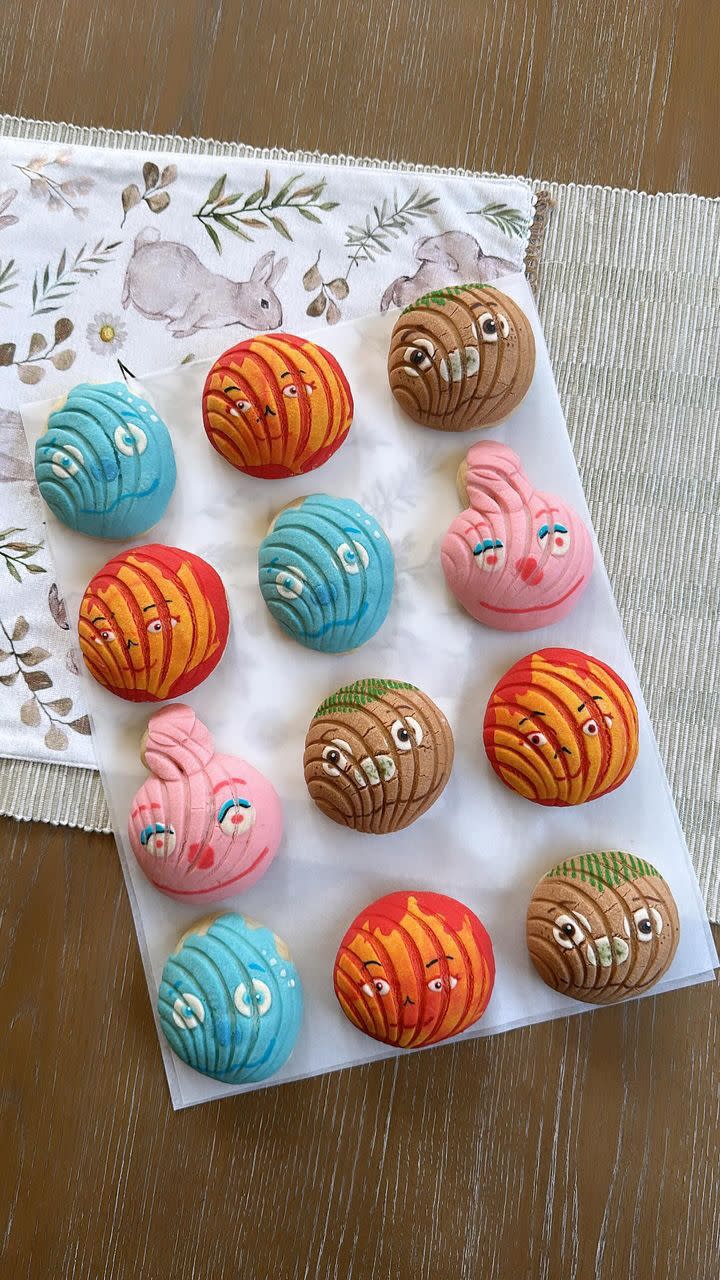 a group of decorated eggs