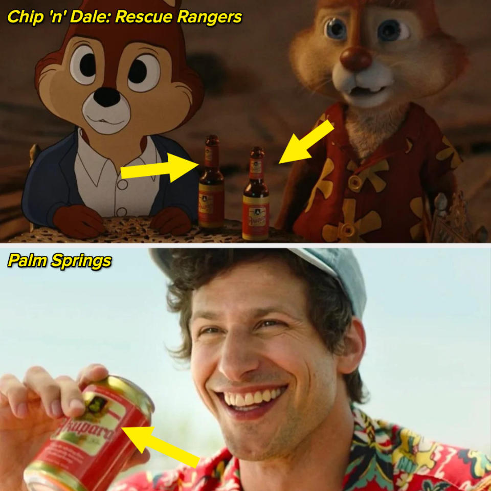 Screen shots from "Rescue Rangers" and "Palm Springs"