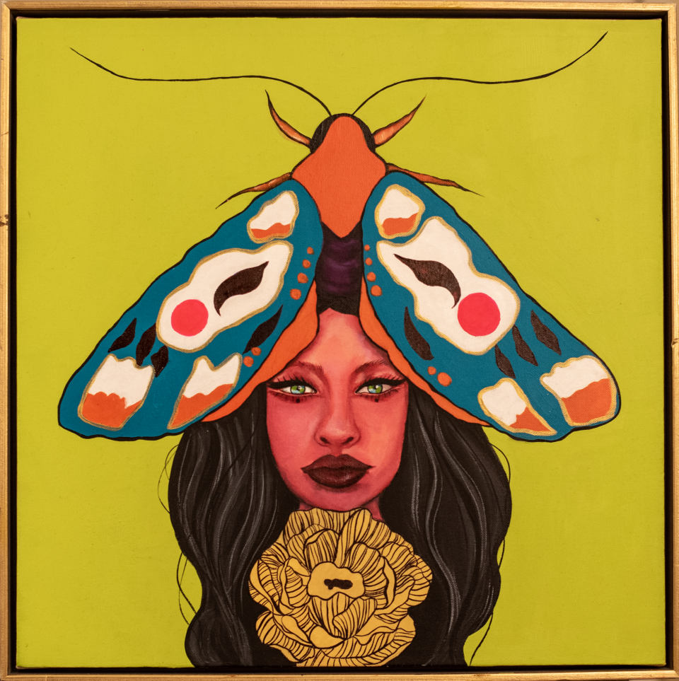 "Metamorphis" by Monica Morones will be featured in the art show "Mojave Witch" at Flat Black Art Supply in Palm Desert, Calif., on Jan. 28, 2023.