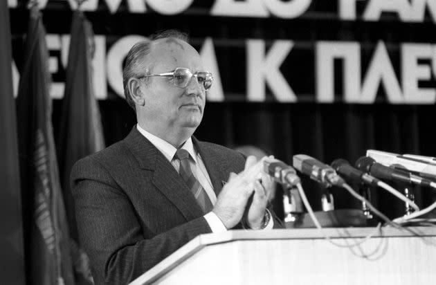 Mikhail Gorbachev during an official visit to Bulgaria in 1985. He died Tuesday at the age of 91. (Photo: TASS via Getty Images)