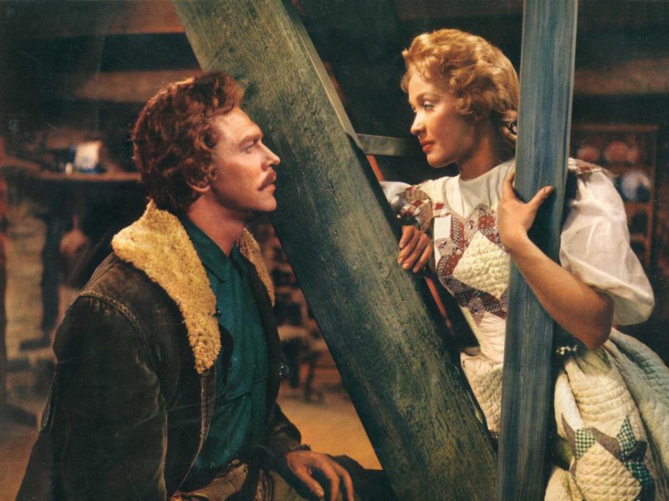 Jane Powell with Howard Keel in ‘Seven Brides for Seven Brothers' (Moviestore/Shutterstock)