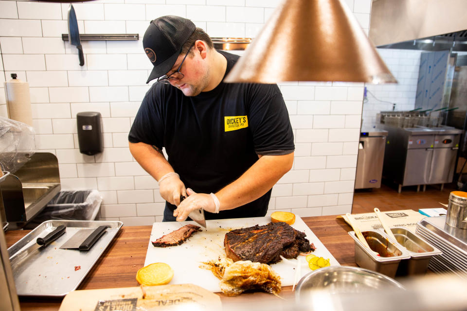 Dickey's Barbecue Pit is tucked into a portion of the former Pet Supplies Plus at 12579 Felch St.