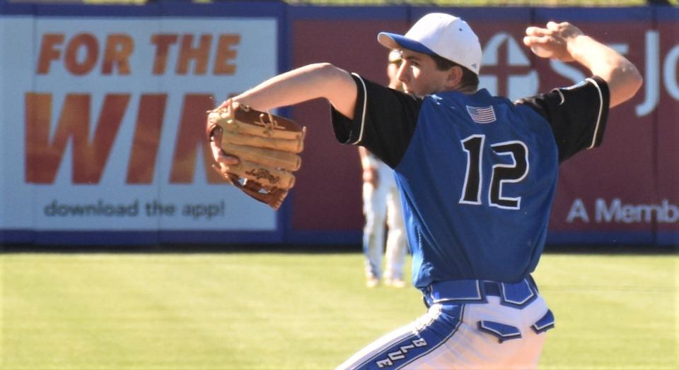 Ty Williams combined with Camden relievers Brian Gonzalez and Devin Plourde to hold Westmoreland to five hits Thursday at the Strike Out Lou Gehrig's Disease Classic at NBT Bank Stadium.