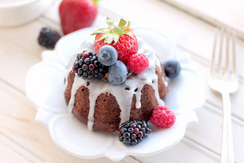 Chocolate Berry Bundt Cakes